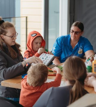 Speech therapist working with childred at Quad Care Woodford