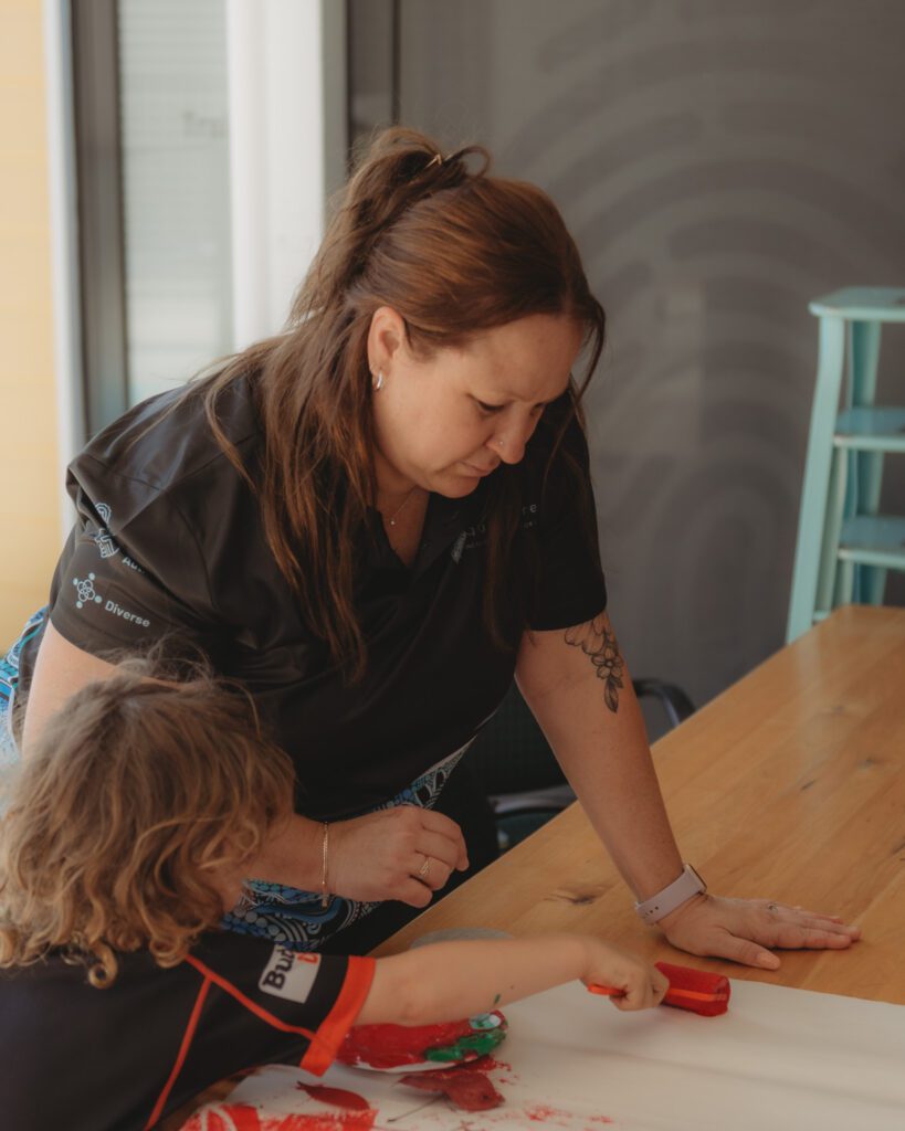 Allied Health Assistant Niki working with a child at Quad Care