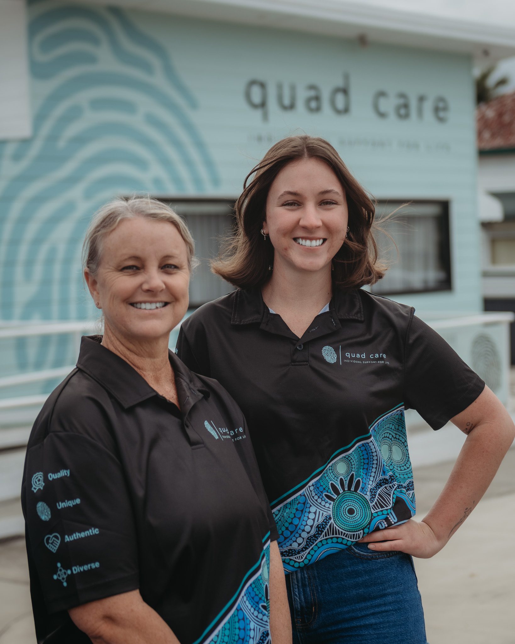 Amanda and Chelsea service management and assistant at Quad Care Woodford